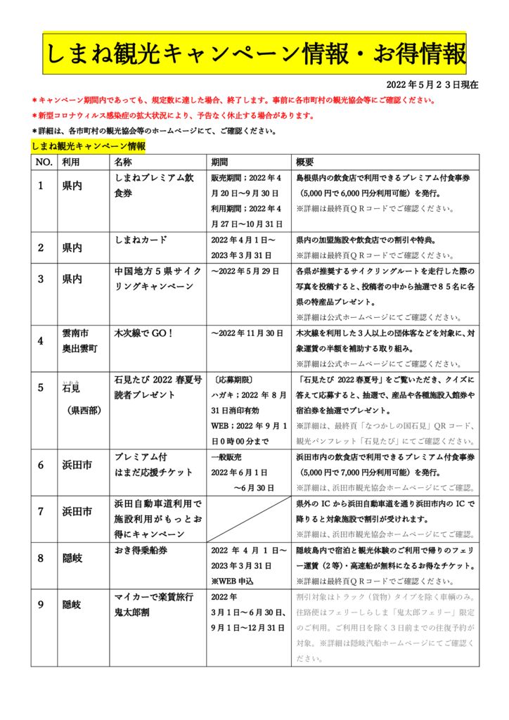 0523キャンペーン情報・お得情報 (1)のサムネイル